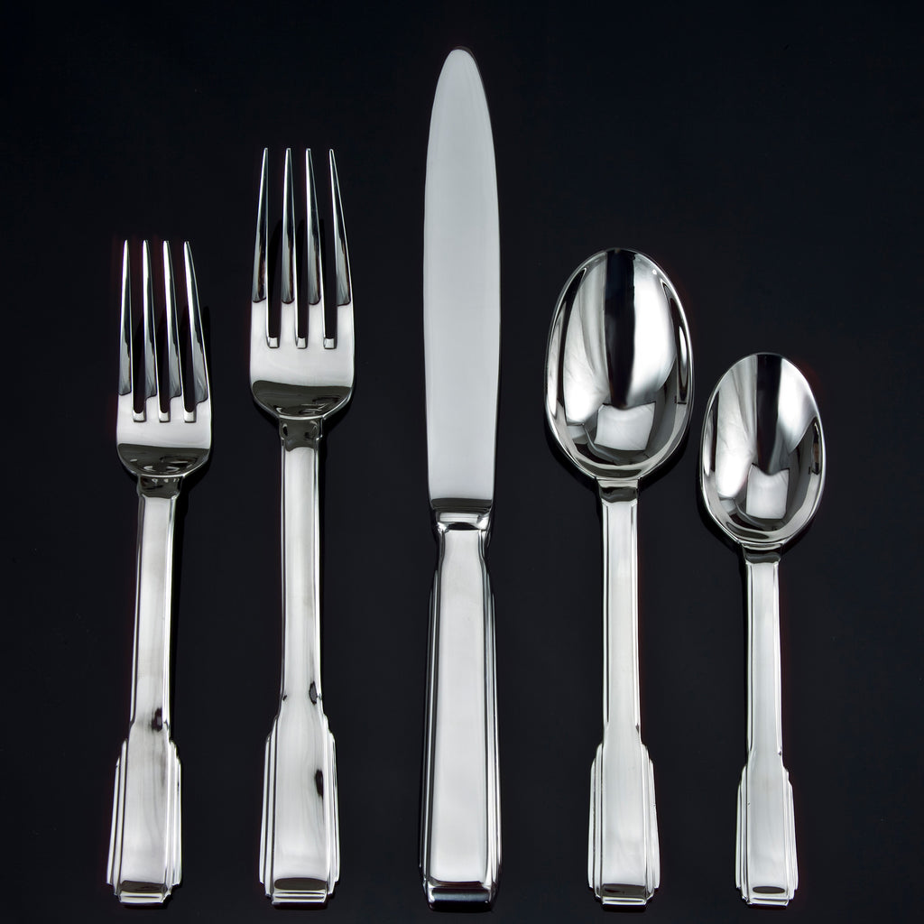 Art Deco Mirrored 18/10 Stainless Steel 20 Piece Flatware Set, Service for 4 Ricci Argentieri 18/10 Stainless Steel, 20 Piece Flatware Set, 20pc Service for Four, Art Deco, Mirrored, Mirrored Flatware Set, Mirrored Stainless, Ricci Art Deco, Ricci Flatware, Ricci Flatware Pattern, Service For 4, Silverware, Stainless, Stainless Steel, Stainless Steel Cutlery, Stainless Steel Flatware, Utensils