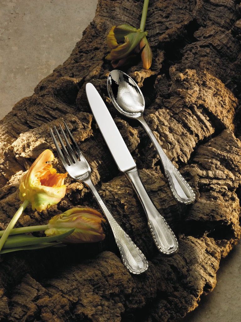 Merletto Mirrored 18/10 Stainless Steel Tablespoon Ricci Argentieri 18/10 Stainless Steel, Dinner Spoon, Merletto, Mirrored, Mirrored Stainless, Place Spoon, Ricci Flatware, Ricci Flatware Pattern, Ricci Merletto, Silverware, Stainless, Stainless Steel, Stainless Steel Flatware, Utensils