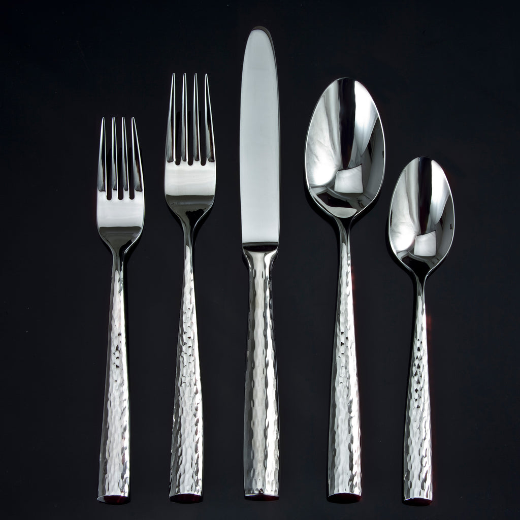 Anvil Mirrored 18/10 Stainless Steel 5 Piece Flatware Set, Service for 1 Ricci Argentieri 18/10 Stainless Steel, 5 Piece Flatware Set, Anvil, Mirrored, Mirrored Flatware Set, Mirrored Stainless, Ricci Anvil, Ricci Flatware, Ricci Flatware Pattern, Service For 1, Stainless, Stainless Steel, Stainless Steel Flatware, Utensils