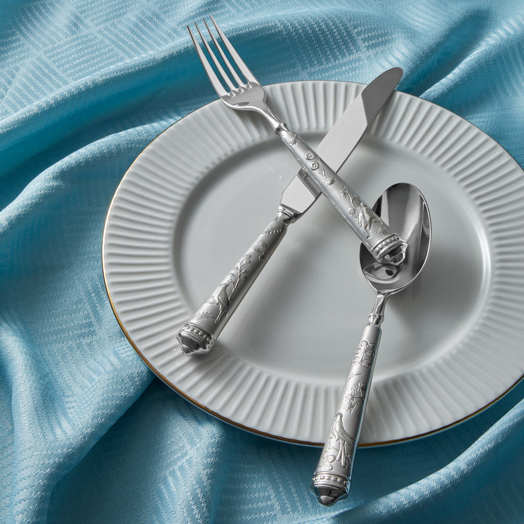 Bird Of Paradise Mirrored 18/10 Stainless Steel 5 Piece Flatware Set, Service for 1 Ricci Argentieri 18/10 Stainless Steel, 5, 5 Piece Flatware Set, Birds Of Paradise, MIRROR FINISH, Mirrored, Mirrored Flatware Set, Mirrored Stainless, Ricci Birds Of Paradise, Ricci Flatware, Ricci Flatware Pattern, Silverware, Stainless, Stainless Steel, Stainless Steel Cutlery, Stainless Steel Flatware, Utensils