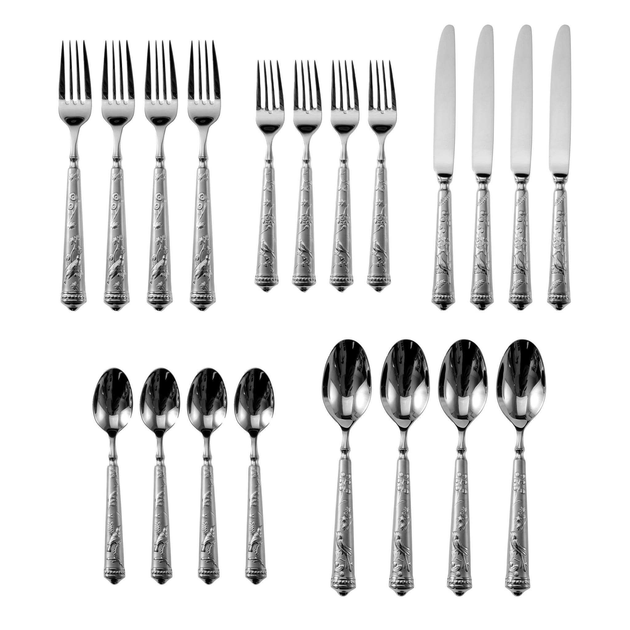 Bird Of Paradise Mirrored 18/10 Stainless Steel 20 Piece