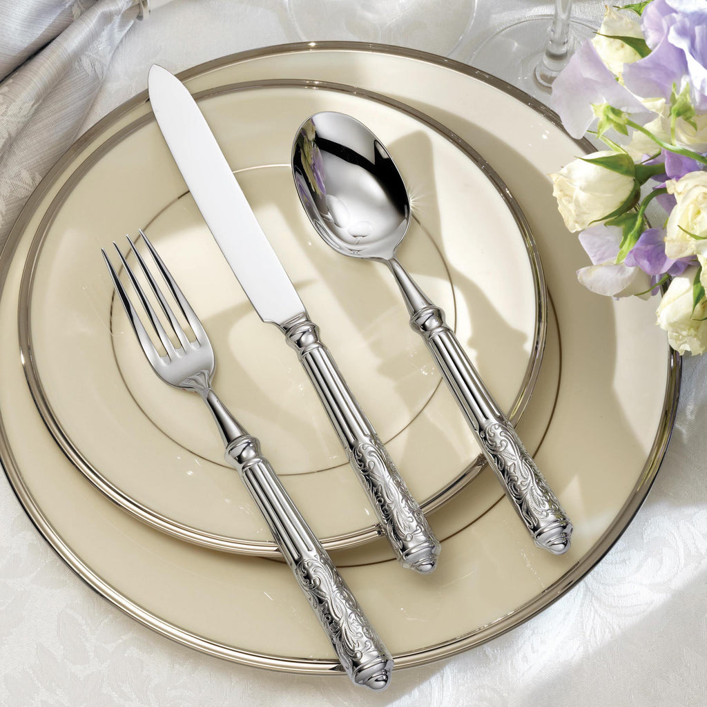 Amalfi Mirrored 18/10 Stainless Steel Dinner Knife Ricci Argentieri 18/10 Stainless Steel, Amalfi, Dinner Knife, Knife, Mirrored, Mirrored Stainless, Open Stock, Ricci Amalfi, Ricci Flatware, Ricci Flatware Pattern, Silverware, Stainless, Stainless Steel, Stainless Steel Flatware, Utensils