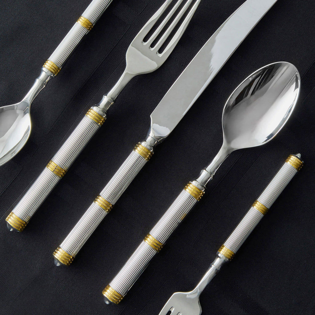 18/10 Castello Gold 5pc. Set Ricci Argentieri 
