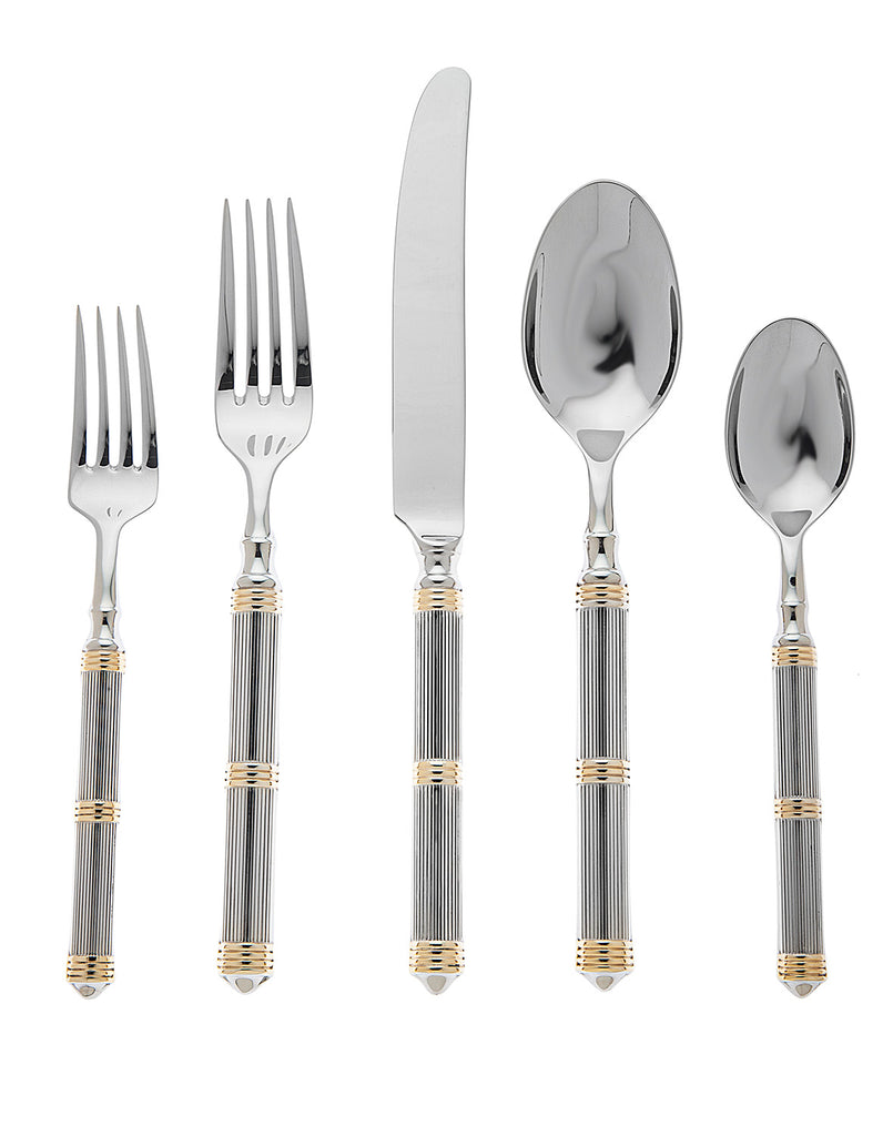 18/10 Castello Gold 5pc. Set Ricci Argentieri 