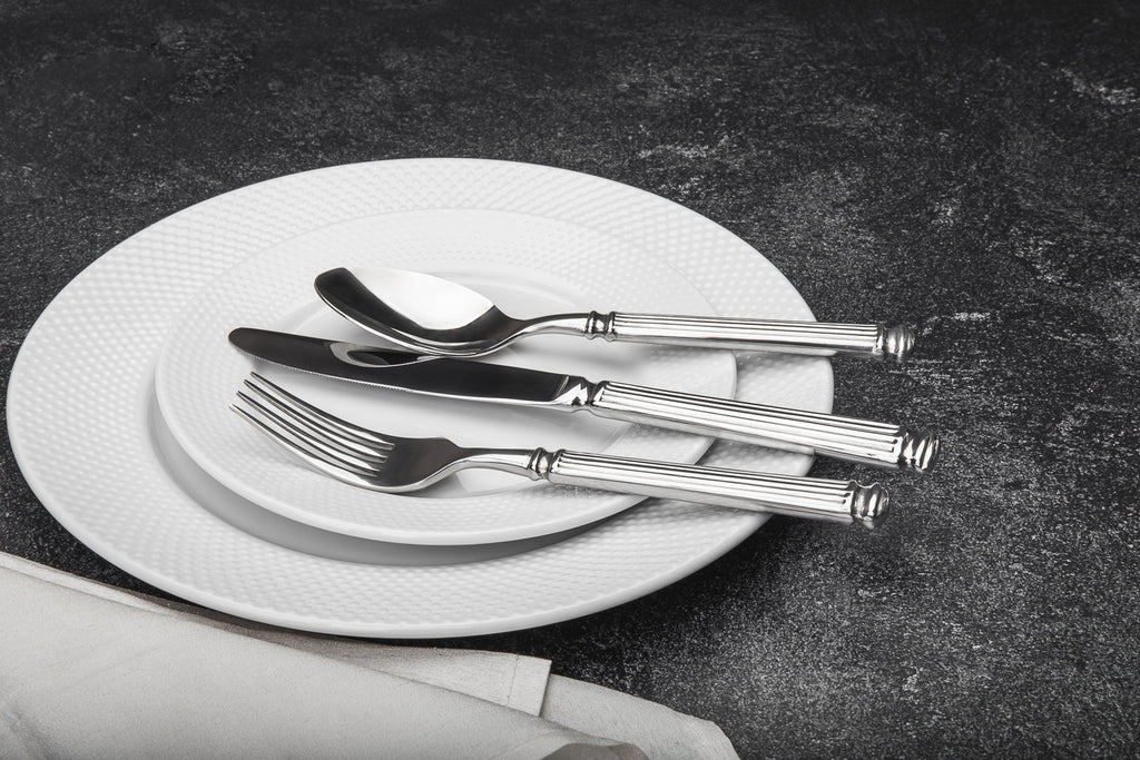 Colonnade 18/10 Stainless Steel 45 Piece Flatware Set, Service for 8 Ricci Argentieri 18/10 Stainless Steel, 45, 45 Piece Flatware Set, Colonnade, Mirrored, Service For 8, Stainless, Stainless Steel