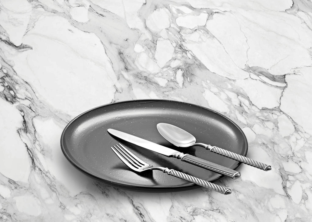 Torsade 18/10 Stainless Steel 20 Piece Flatware Set, Service for 4 Ricci Argentieri 18/10 Stainless Steel, 20, 20 Piece Flatware Set, Mirrored, Service For 4, Stainless, Stainless Steel, Torsade