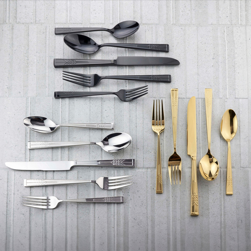Frank Lloyd Wright Tree of Life Mirrored 18/10 Stainless Steel 20 Piece Flatware Set, Service for 4 Ricci Argentieri 18/10 Stainless Steel, 20 Piece Flatware Set, Frank Lloyd Wright, Mirrored, Mirrored Flatware Set, Mirrored Stainless, Ricci Flatware, Ricci Flatware Pattern, Ricci Frank Lloyd Wright, Silverware, Stainless, Stainless Steel, Stainless Steel Flatware, Tree Of Life, Utensils