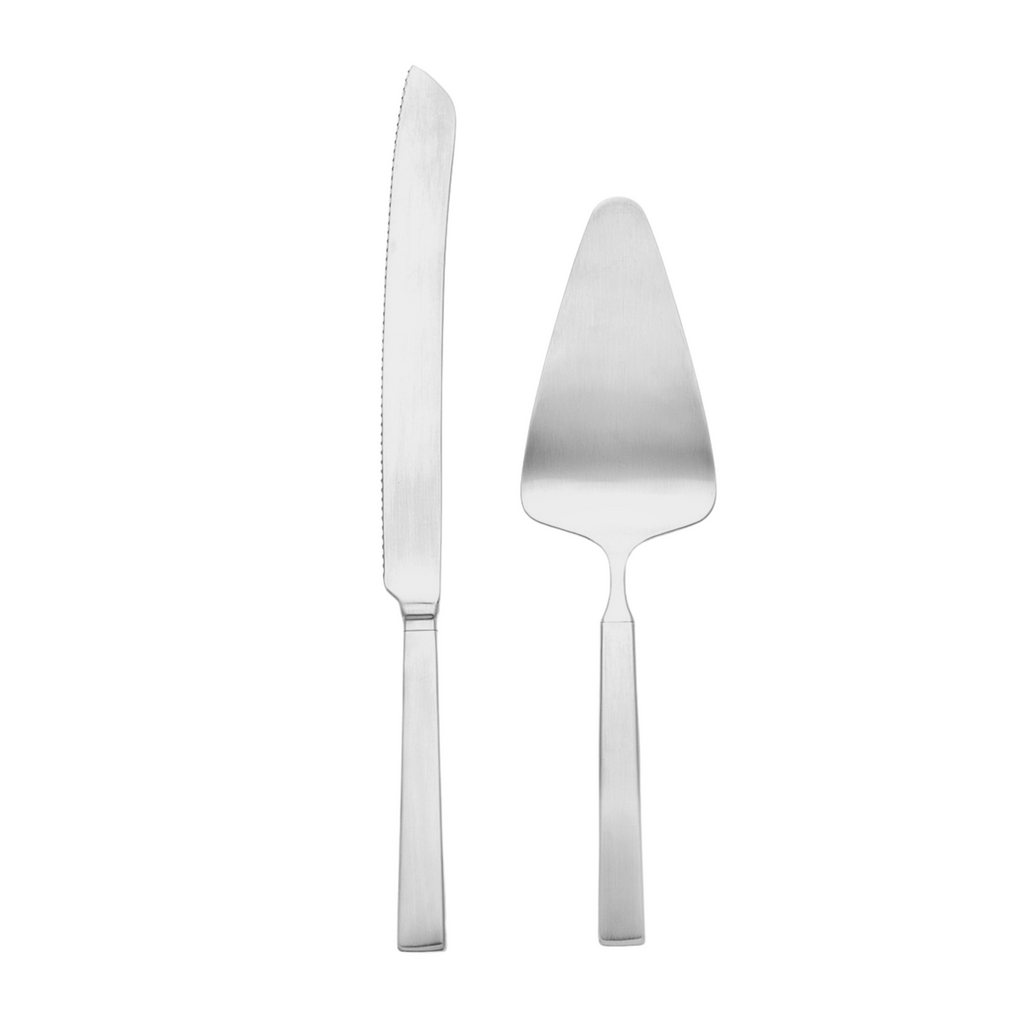 Rapallo Satin 18/10 Stainless Steel 2 Piece Cake Serving Set Ricci Argentieri 18/10 Stainless Steel, Cake Knife, Cake Server, Cake Server Set, Rapallo, Ricci Flatware, Ricci Flatware Pattern, Ricci Rapallo, Satin, Satin Stainless, Stainless, Stainless Steel