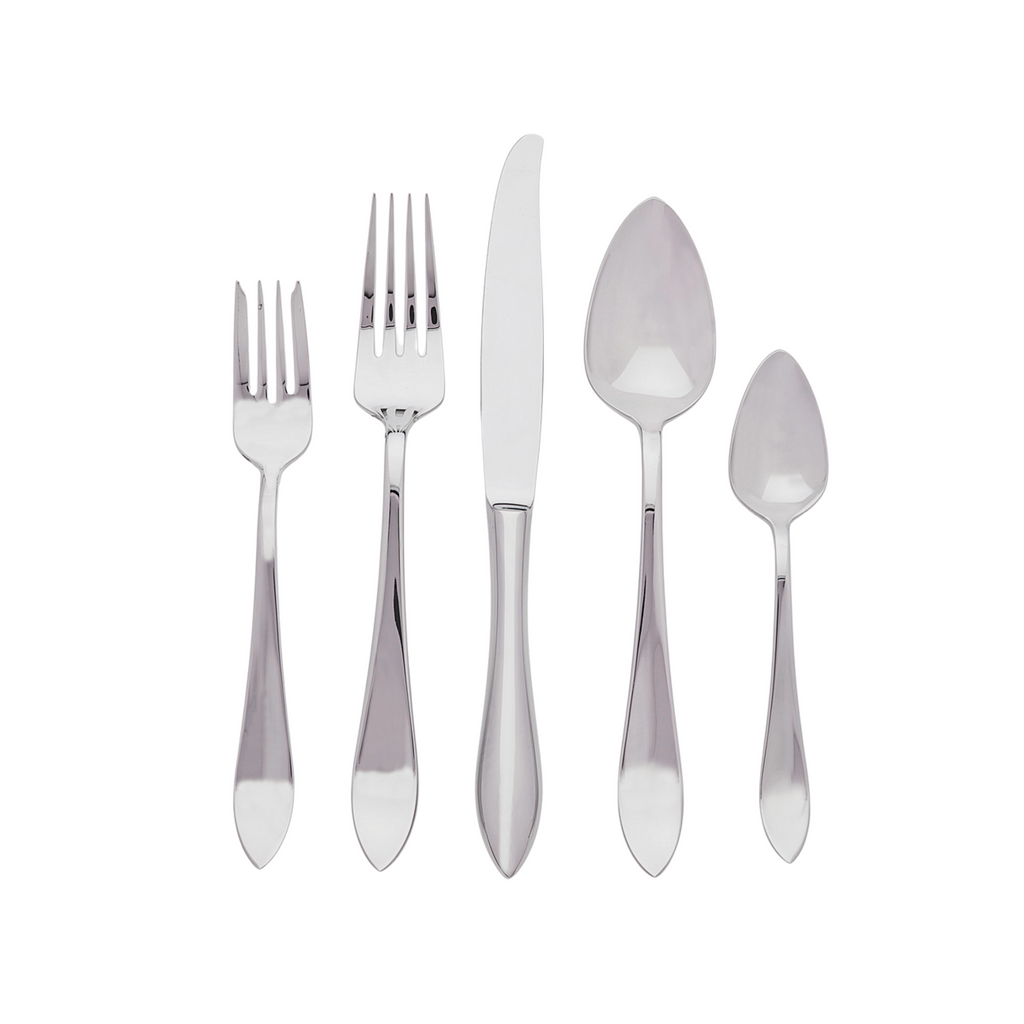 Contorno Mirrored 18/10 Stainless Steel 20 Piece Flatware Set, Service for 4 Ricci Argentieri 18/10 Stainless Steel, 20, 20 Piece Flatware Set, 20pc Service for Four, Contorno, Mirrored, Ricci Contorno, Ricci Flatware, Ricci Flatware Pattern, Silverware, Stainless, Stainless Steel, Utensils