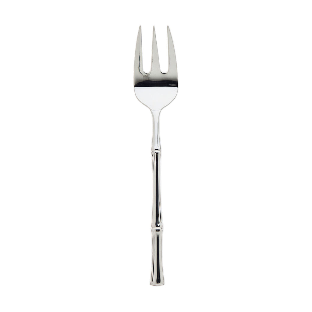 Bamboo Mirrored 18/10 Stainless Steel Serving Fork Ricci Argentieri 18/10 Stainless Steel, Bamboo, Mirrored, Mirrored Stainless, Open Stock, Ricci Bamboo, Ricci Flatware, Ricci Flatware Pattern, Serving Fork, Silverware, Stainless, Stainless Steel, Stainless Steel Flatware