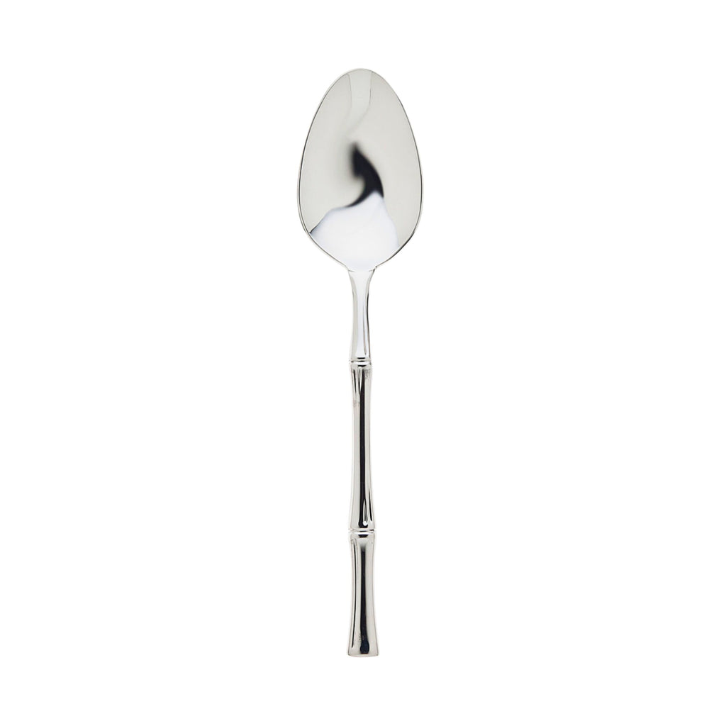 Bamboo Mirrored 18/10 Stainless Steel Serving Spoon Ricci Argentieri 18/10 Stainless Steel, Bamboo, Mirrored, Mirrored Stainless, Open Stock, Ricci Bamboo, Ricci Flatware, Ricci Flatware Pattern, Stainless, Stainless Steel, Stainless Steel Flatware