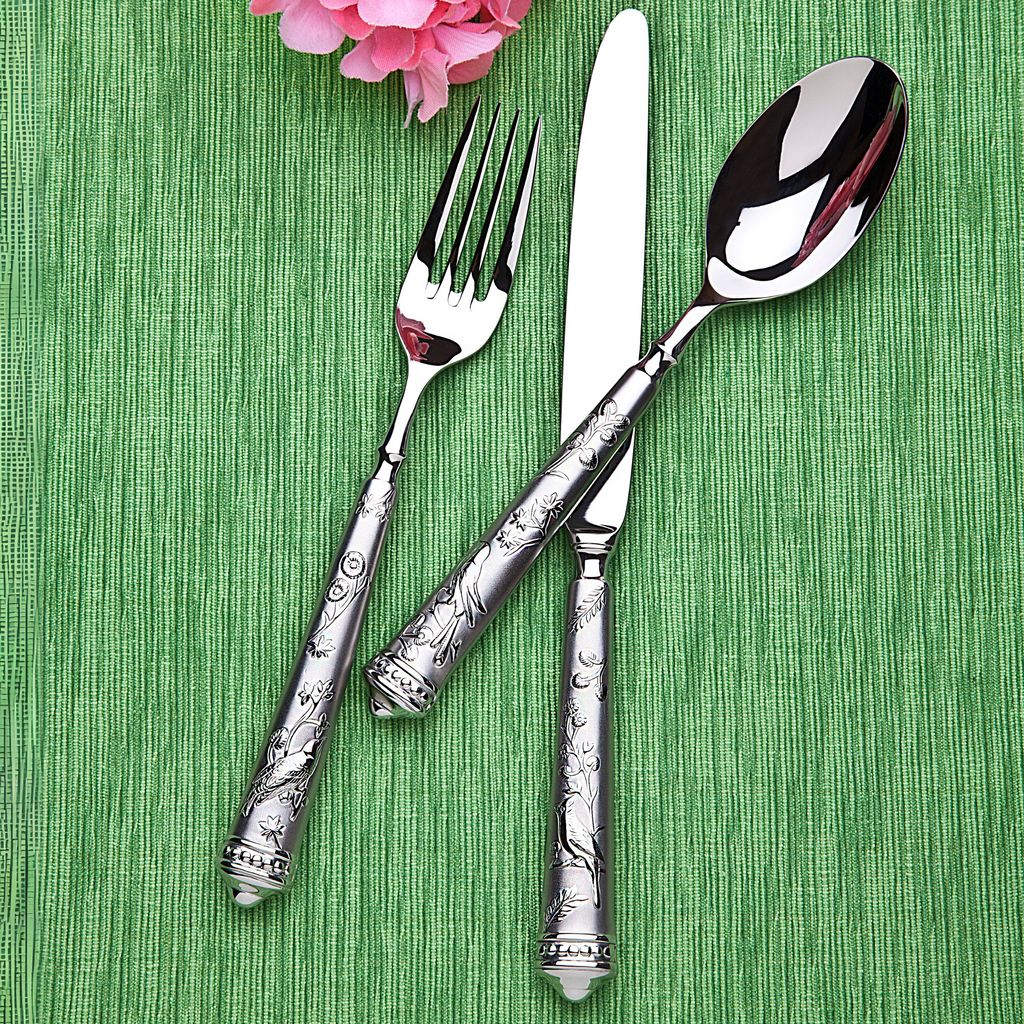 Bird Of Paradise Mirrored 18/10 Stainless Steel Tablespoon Ricci Argentieri 18/10 Stainless Steel, Birds Of Paradise, Dinner Spoon, MIRROR FINISH, Mirrored, Mirrored Stainless, Place Spoon, Ricci Birds Of Paradise, Ricci Flatware, Ricci Flatware Pattern, Silverware, Stainless, Stainless Steel, Stainless Steel Flatware, Tablespoon, Utensils