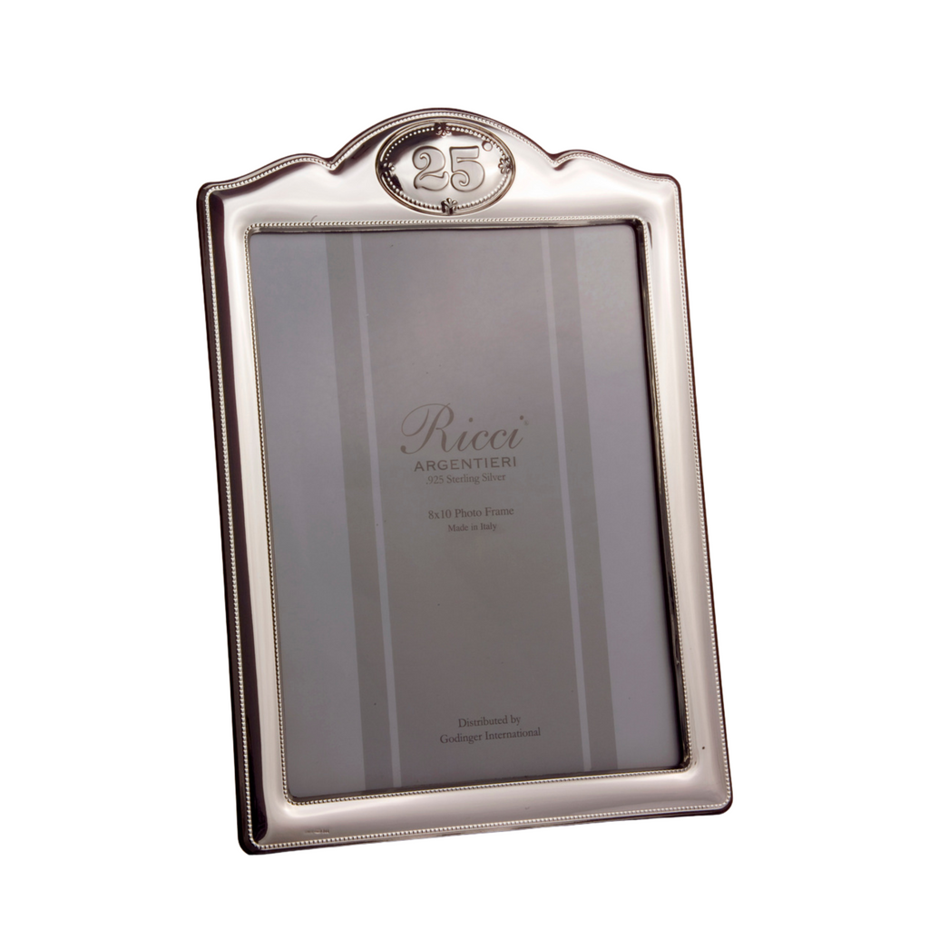 Ricci's 25th Anniversary - 925 Sterling Silver 8x10 Frame Ricci Argentieri Mirrored