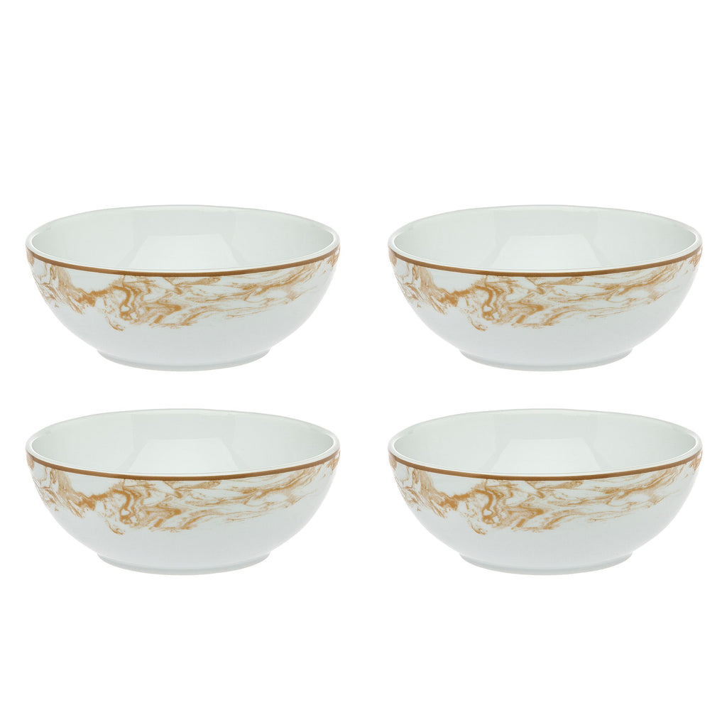 Stella Porcelain Gold Bowl, Set of 4 Ricci Argentieri Gold, Porcelain, Ricci Stella, Stella, White