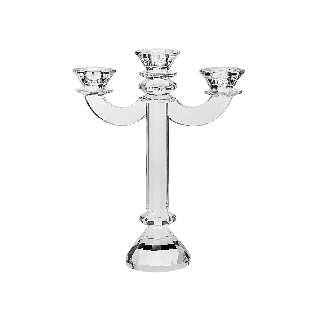 Traditional 3-lite Crystal Candelabra Ricci Argentieri 24% Lead Crystal, Candle Holder, Candle Holders, Ricci Traditional, Tapered Candle Holder, Tapered Candle Holder Set, Traditional