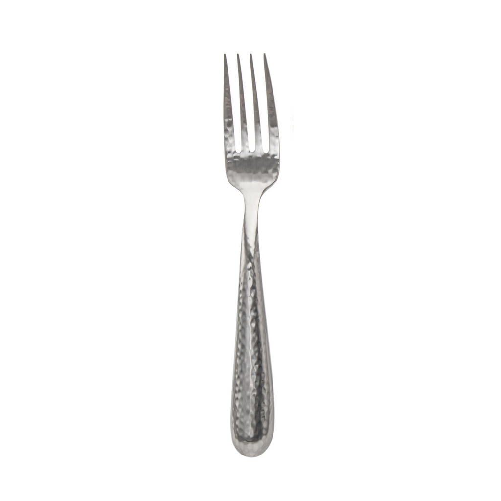 Florence Satin Hammered 18/10 Stainless Steel Serving Fork Ricci Argentieri 18/10 Stainless Steel, Florence, Hammered, Open Stock, Ricci Flatware, Ricci Flatware Pattern, Ricci Florence, Silverware, Stainless, Stainless Steel, Stainless Steel Flatware, Utensils