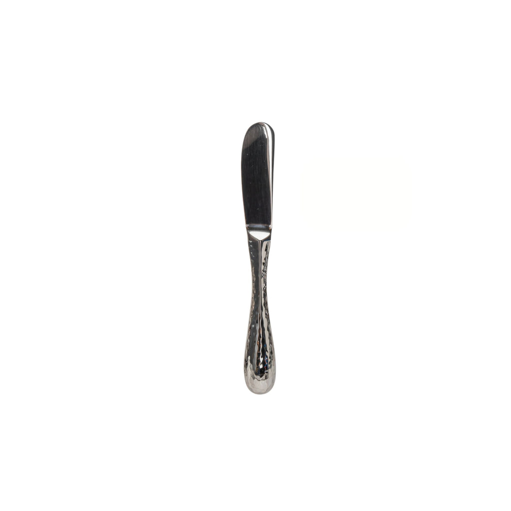 Florence Mirrored Hammered 18/10 Stainless Steel Butter Spreader Ricci Argentieri 18/10 Stainless Steel, Florence, Hammered, Mirrored, Mirrored Stainless, Ricci Flatware, Ricci Flatware Pattern, Ricci Florence, Silverware, Stainless, Stainless Steel, Stainless Steel Flatware, Utensils