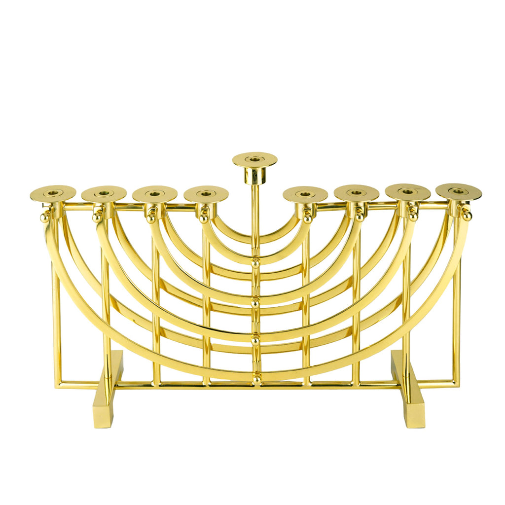Suspension Gold Stainless Steel Menorah Ricci Argentieri Gold, Judaica, Menorah, Mirrored Stainless, Ricci Suspension, Stainless, Stainless Steel, Suspension, Suspension Menorah