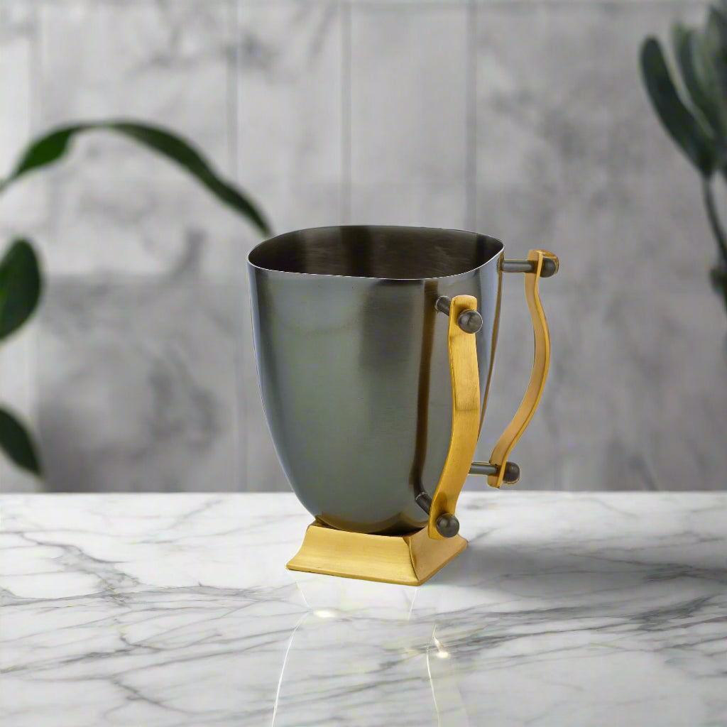 Suspension Gold & Black Stainless Steel Wash Cup Ricci Argentieri 18/10 Stainless Steel, Black, Gold, Ricci Suspension, Stainless, Stainless Steel, Suspension, Suspension Wash Cup, Wash Cup