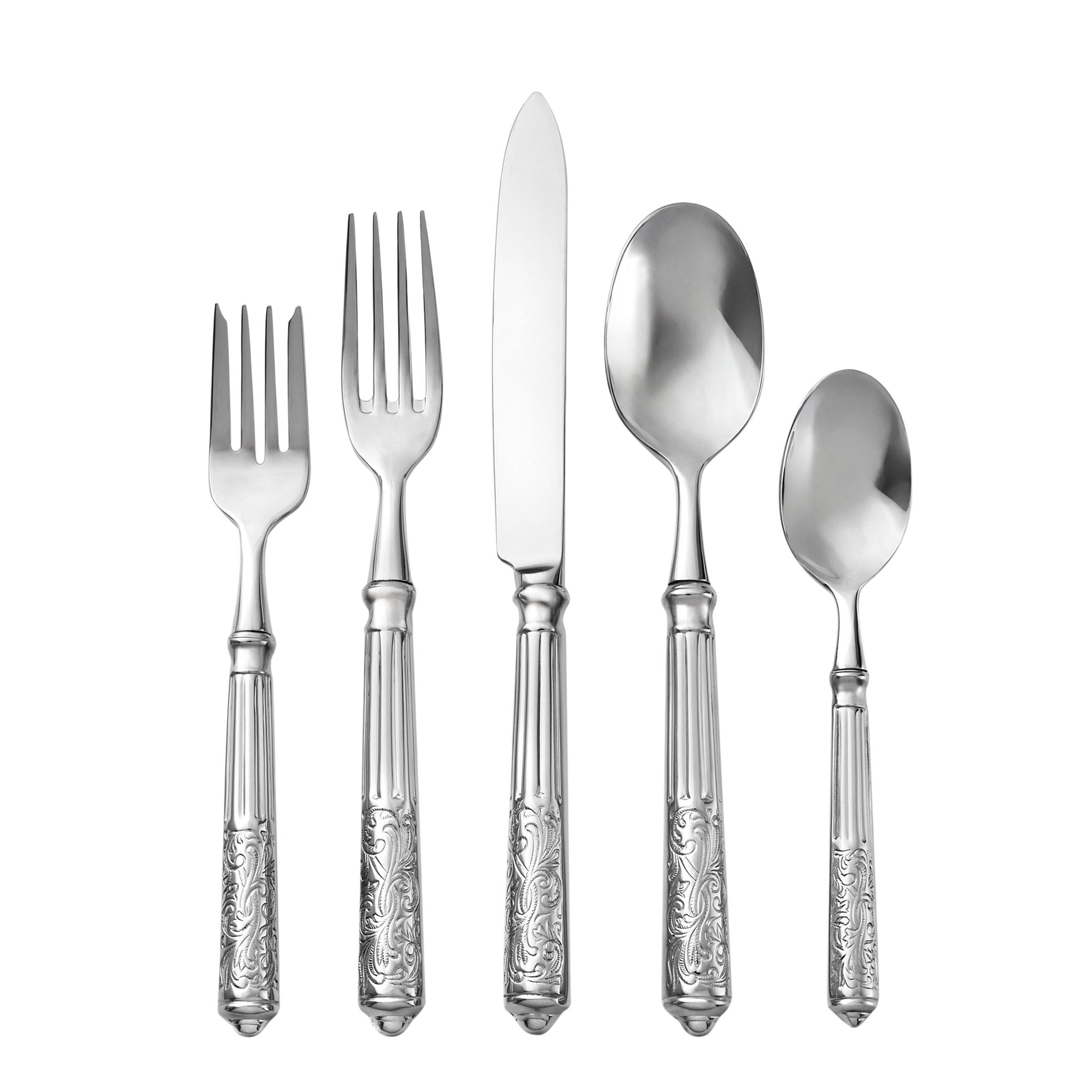 Amalfi Mirrored 18/10 Stainless Steel 5 Piece Flatware Set