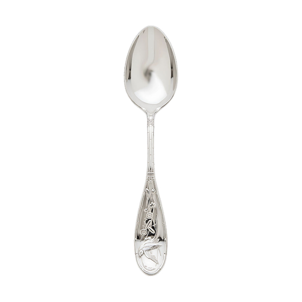 Japanese Bird Mirrored 18/10 Stainless Steel Serving Spoon Ricci Argentieri 18/10 Stainless Steel, Mirrored, Mirrored Stainless, Open Stock, Ricci Flatware, Ricci Flatware Pattern, Ricci Japanese Bird, Serveware, Serving Spoon, Silverware, Stainless, Stainless Steel, Utensils
