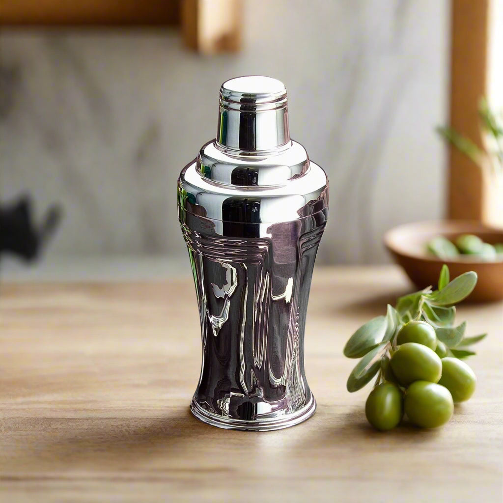 Art Deco Martini Shaker Ricci Argentieri 18/10 Stainless Steel, Art Deco, Barware, Cocktail Shaker, Mirrored, Ricci Art Deco, Stainless, Stainless Steel