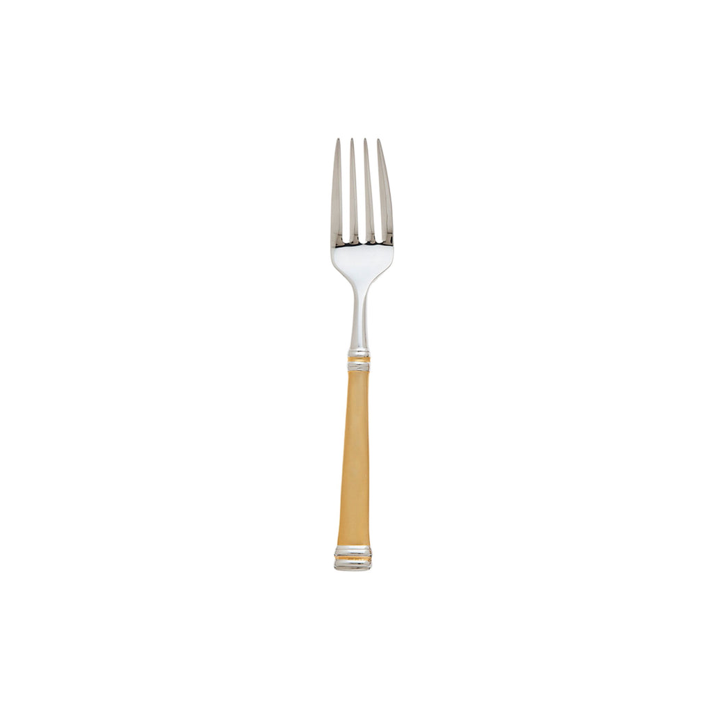 Royal Bramasole Mirrored Accented Gold 18/10 Stainless Steel Salad Fork Ricci Argentieri 18/10 Stainless Steel, Gold, Gold Flatware, Mirrored, Mirrored Stainless, Ricci Flatware, Ricci Flatware Pattern, Ricci Royal Bramasole, Royal Bramasole, Salad Fork, Silverware, Stainless, Stainless Steel, Utensils
