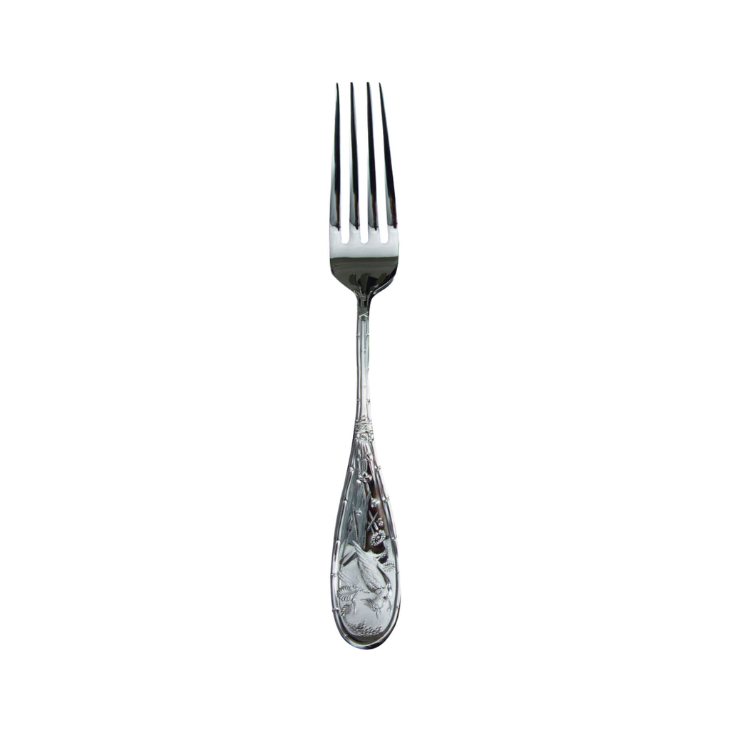 Japanese Bird Mirrored 18/10 Stainless Steel Dinner Fork Ricci Argentieri 18/10 Stainless Steel, Dinner Fork, Japanese Bird, Mirrored, Open Stock, Place Fork, Ricci Flatware, Ricci Flatware Pattern, Ricci Japanese Bird, Silverware, Stainless, Stainless Steel, Utensils