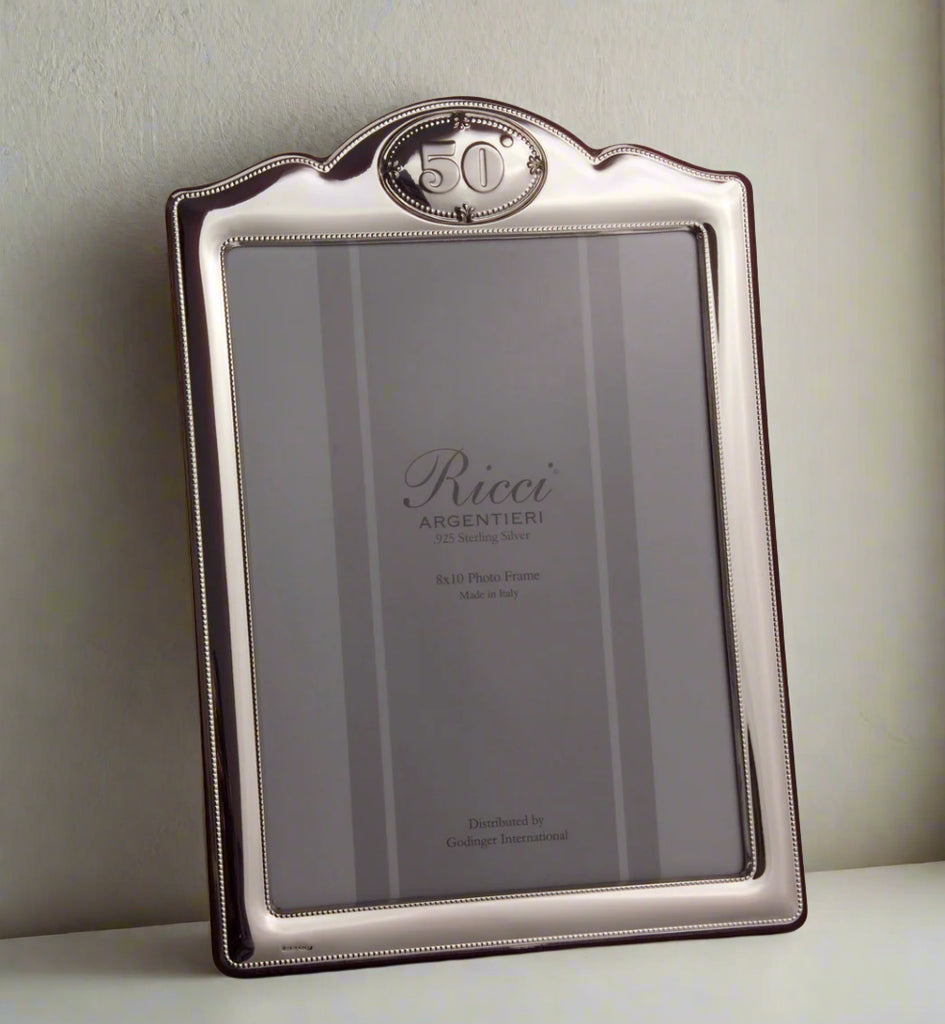 Ricci's 50th Anniversary - 925 Sterling Silver 8x10 Frame Ricci Argentieri Mirrored