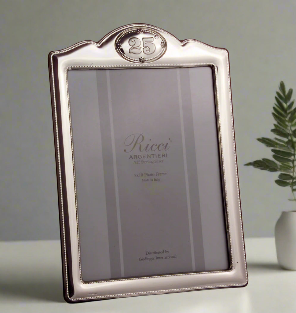 Ricci's 25th Anniversary - 925 Sterling Silver 8x10 Frame Ricci Argentieri Mirrored