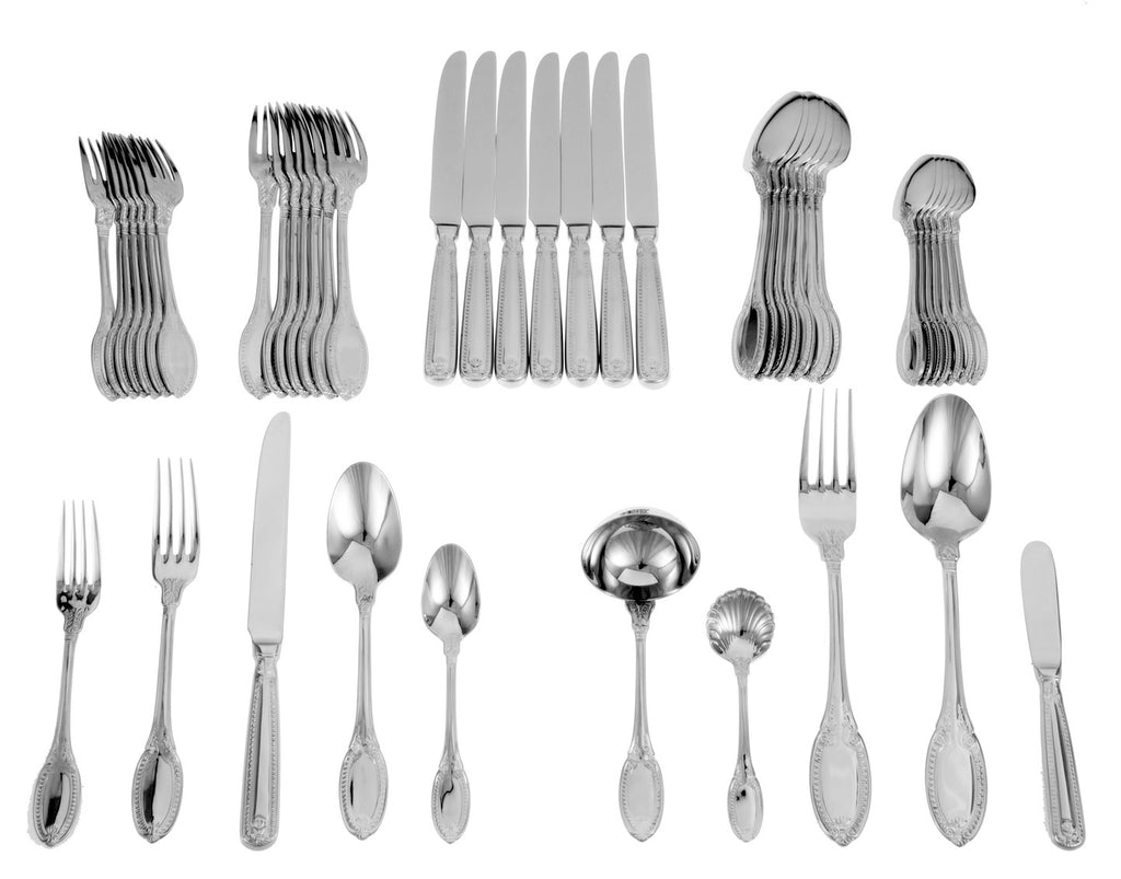 18/10 Imperia 45pc. Flatware Set Ricci Argentieri 18/10 Stainless Steel, 45, 45 Piece Flatware Set, Casa Multi-piece Collection, Flatware Set, Imperia, MIRROR FINISH, Mirrored, Mirrored Flatware Set, Mirrored Stainless, Ricci Flatware, Ricci Flatware Pattern, Service For 8, Silverware, Stainless, Stainless Steel, Stainless Steel Cutlery, Stainless Steel Flatware