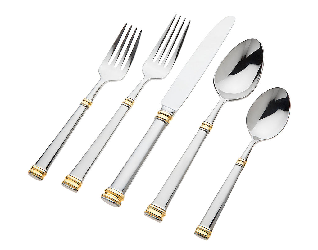 Bramasole Gold 20pc. Flatware Ricci Argentieri 20 Piece Flatware Set, Gold Flatware